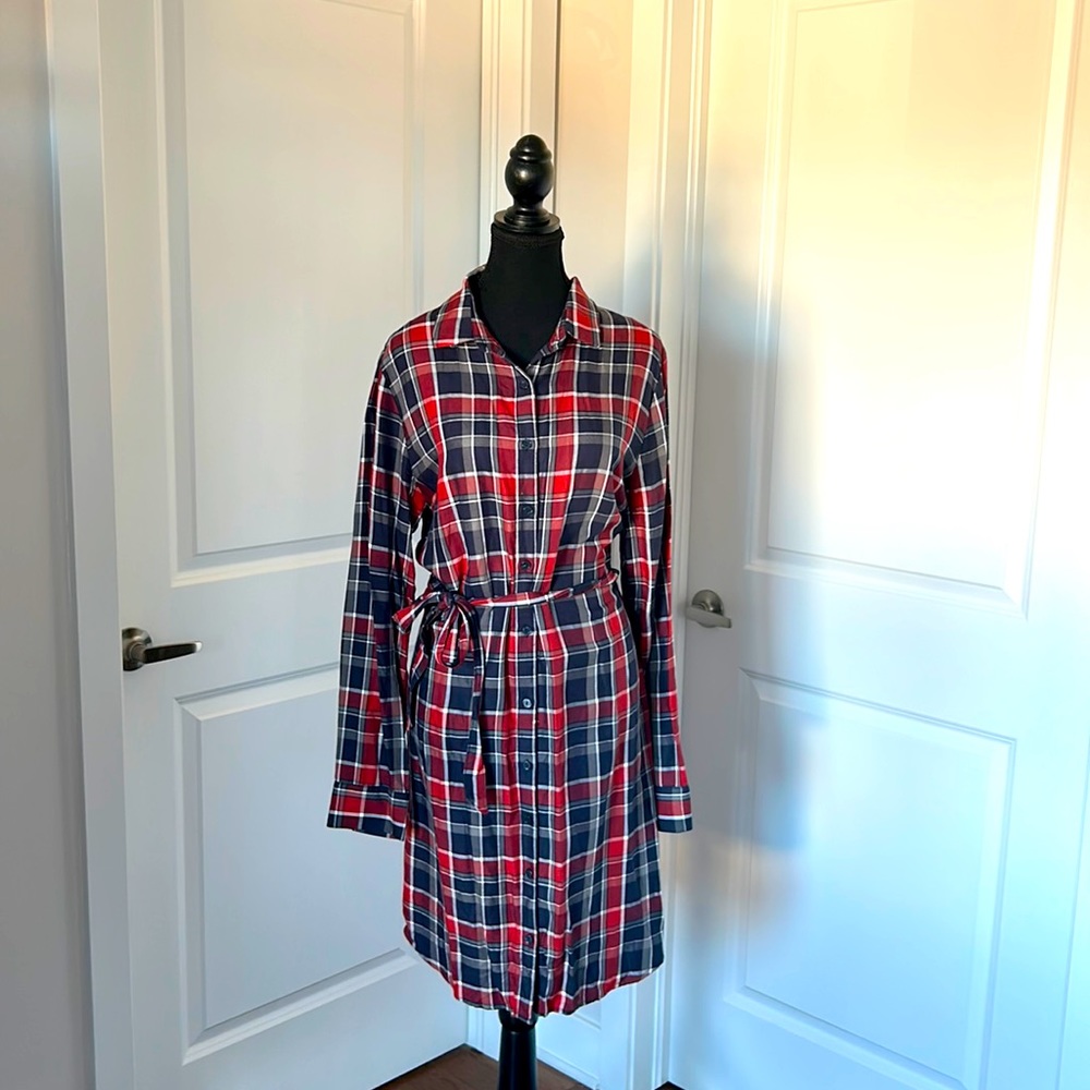 Banana Republic Plaid Shirt Dress
